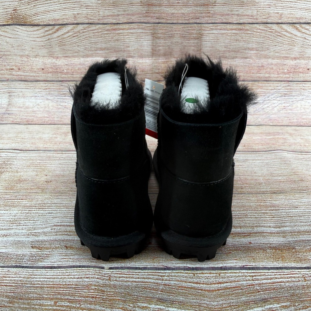 Kirkland Signature‎ Kids Black Shearling Suede Ankle Boots US 2 7771011 NEW - Picture 5 of 9